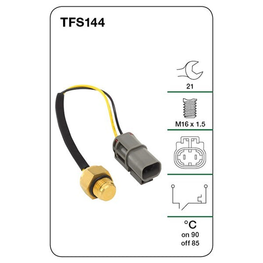 Tridon TFS144 Thermo Fan Switch - M16x1.5 On: 90 Off: 85