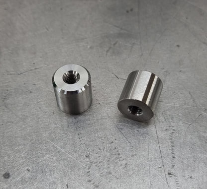 Threaded Aluminium Boss Female Metric Weld On (M6 M8) - Skeleton Welding